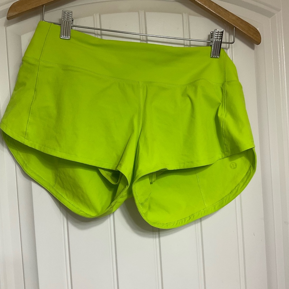 Lululemon Athletica Bright Lime Athletic Shorts Size 6